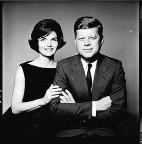 John F. Kennedy & Jackie O. Gif